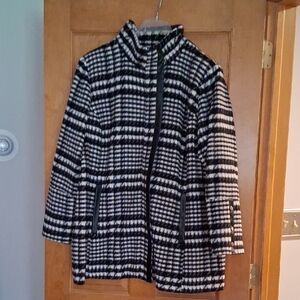 Rafaella Black and White Teddy Jacket